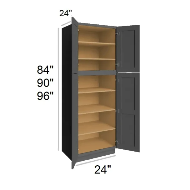 Ebony Shaker -  RTA Utility Cabinet 24" x 90"