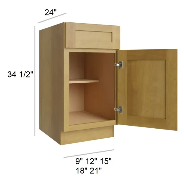 Burnt Sugar Shaker -  RTA Base Cabinet 12"
