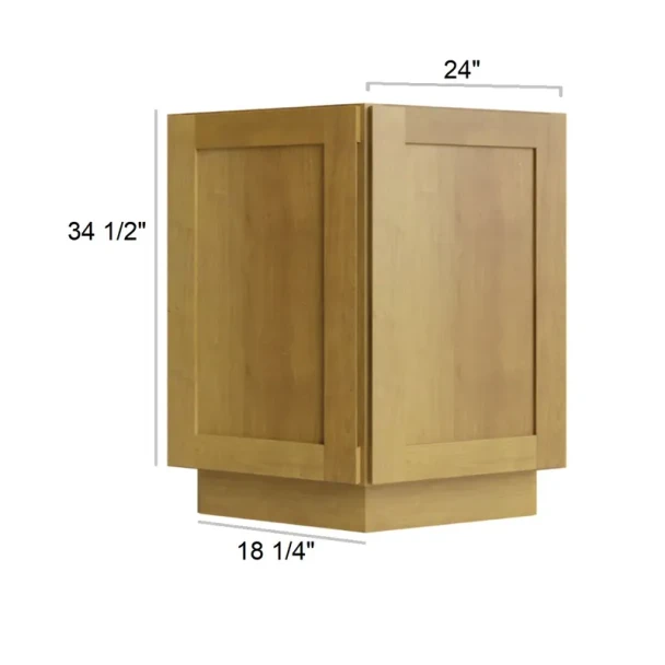 Burnt Sugar Shaker - Angled End Base Cabinet