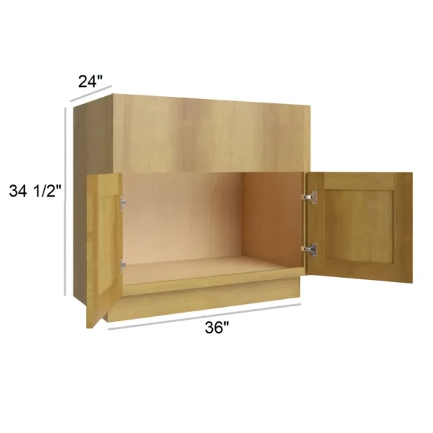 Burnt Sugar Shaker - RTA Farm Sink Base Cabinet 36"