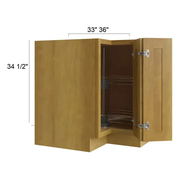 Burnt Sugar Shaker -  RTA Lazy Susan Base Cabinet 33" x 12"