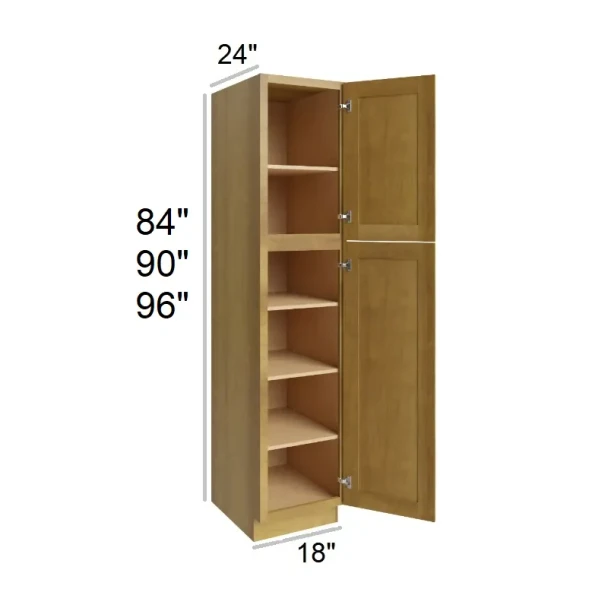 Burnt Sugar Shaker -  RTA Utility Cabinet 18" x 96"