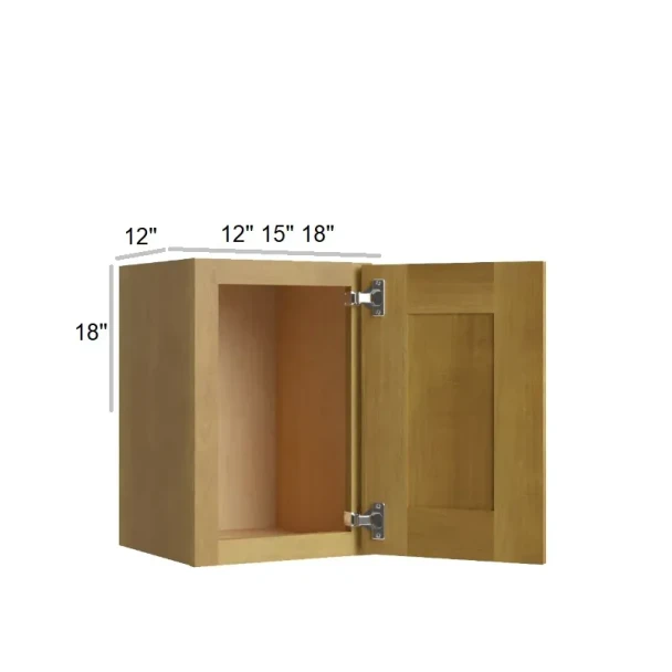 Burnt Sugar Shaker -  RTA Wall Cabinet 18" x 18"