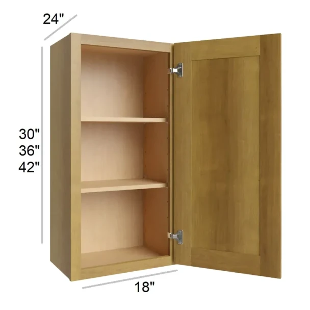 Burnt Sugar Shaker - RTA Utility Wall Cabinet 18" x 42" x 24"