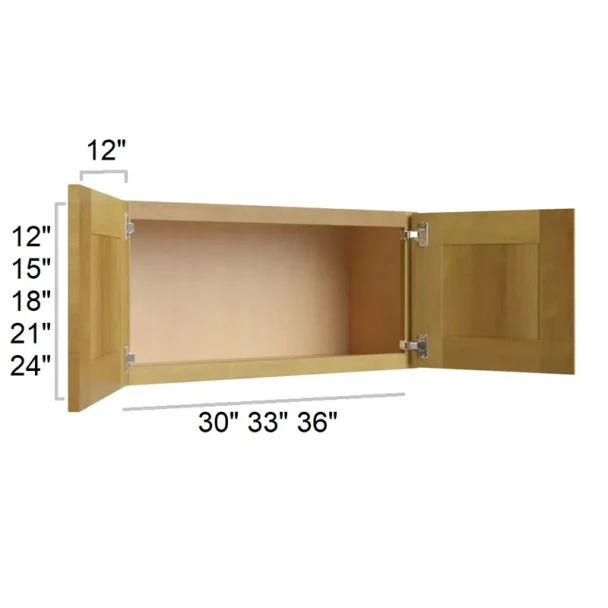 Burnt Sugar Shaker -  RTA Bridge Wall Cabinet 36" x 21"