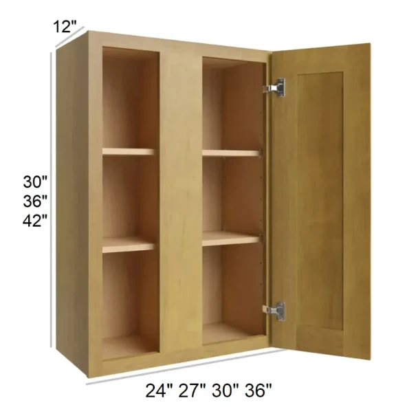Burnt Sugar Shaker -  RTA Wall Blind Corner Cabinet 27" x 36"