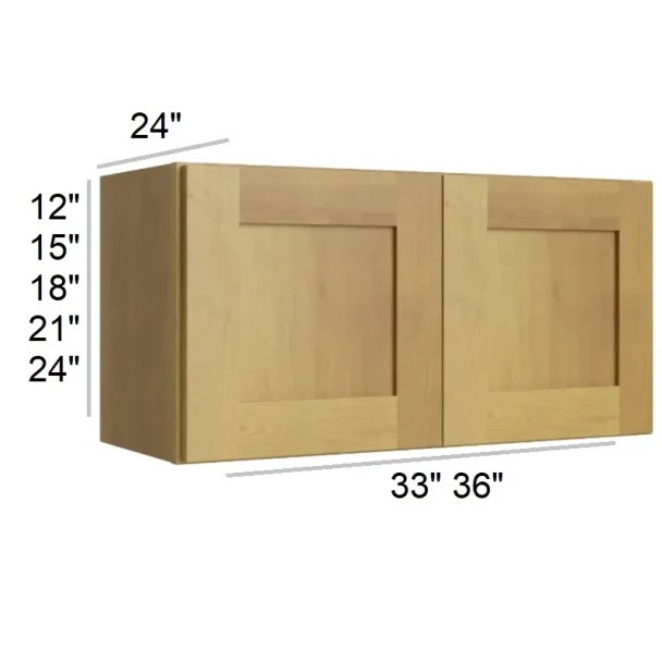 Burnt Sugar Shaker - RTA Refrigerator Wall Cabinet 36" x 15"