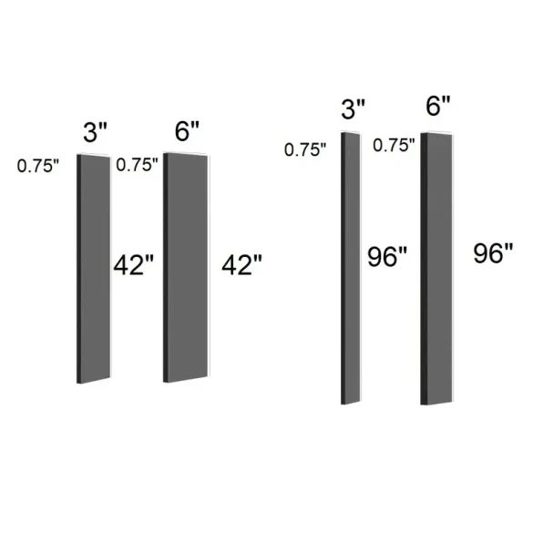 Ebony Shaker - Tall Wall Filler 3" x 96"