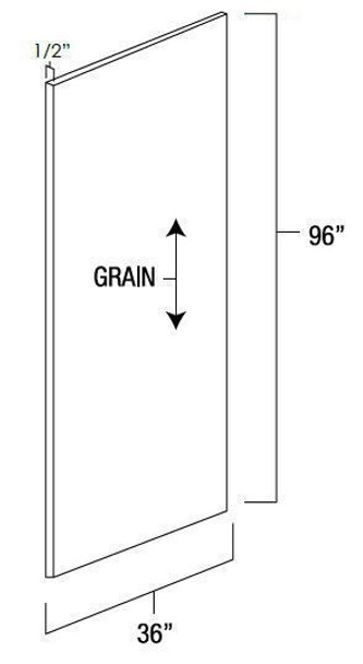 It Measures 36"H X 96"W X 1/2"D Thick