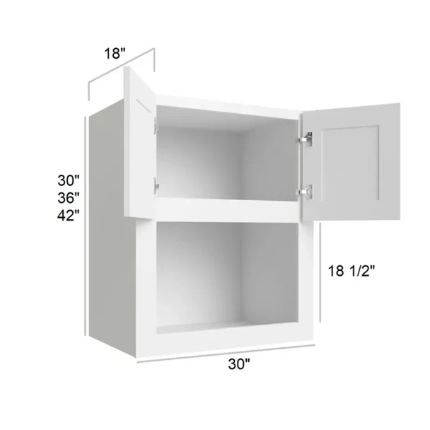 Vail White - RTA Microwave Wall Cabinet 30" x 36"