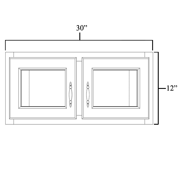Bridge Wall Cabinet 30x12
