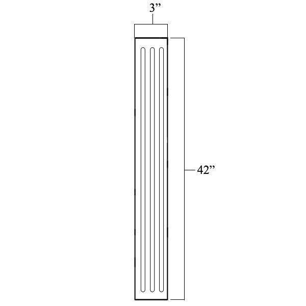 Fluted Wall Filler 3/4" thick.