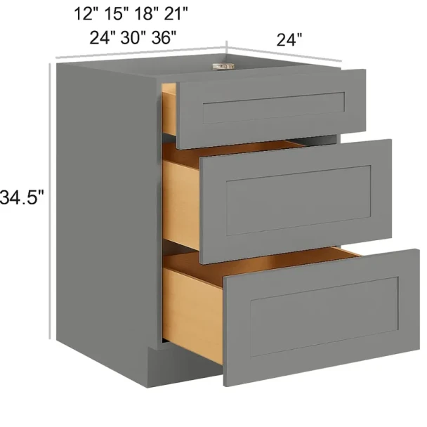 Quik Silver - RTA Drawer Base Cabinet 24"