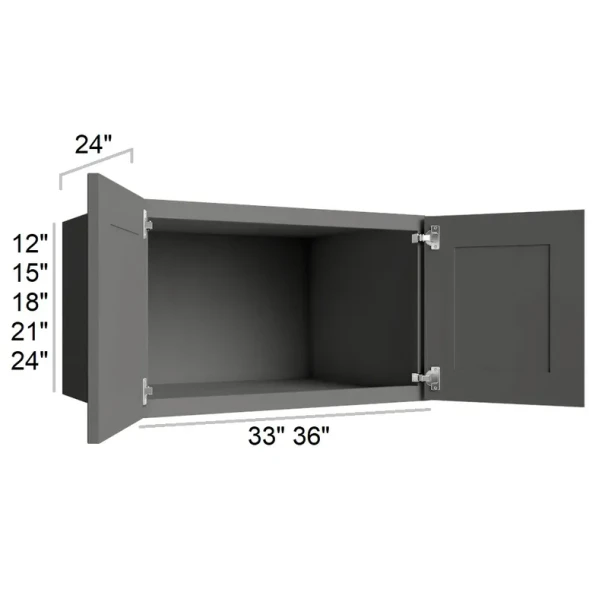 Quik Silver - RTA Refrigerator Wall Cabinet 36" x 18"