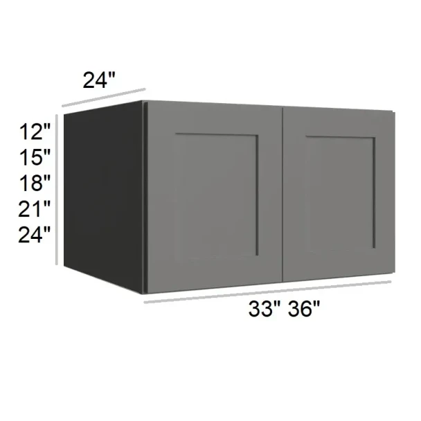 Quik Silver - RTA Refrigerator Wall Cabinet 36" x 18"