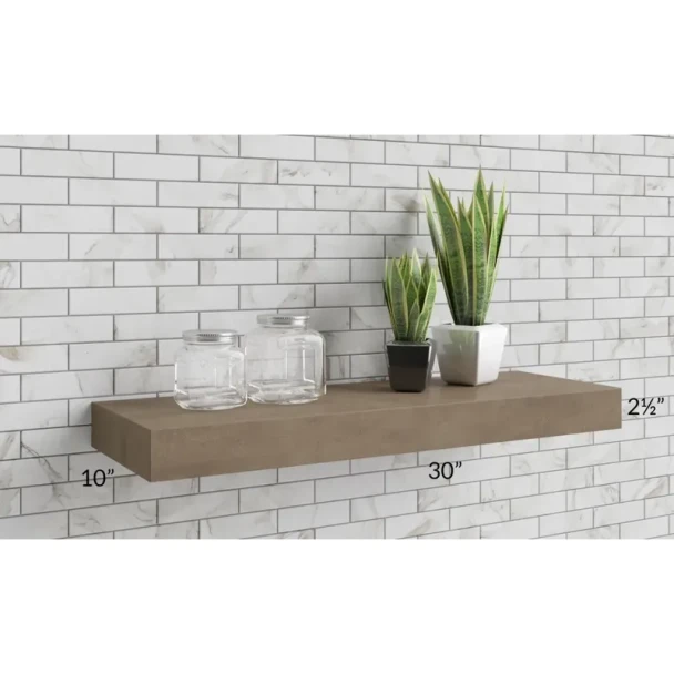 Manatee Gray - Free Floating Shelf 24"