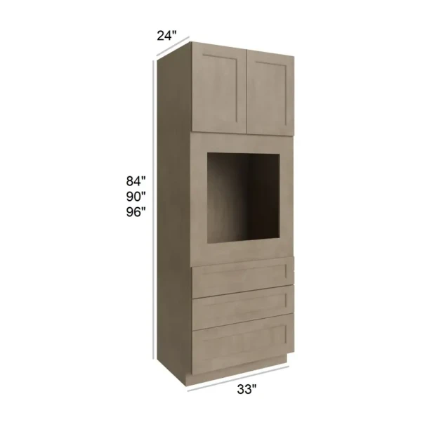 Manatee Gray - RTA Universal Oven Cabinet 33" x 90"