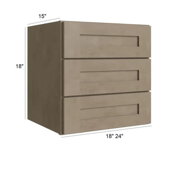 Manatee Gray  - Wall 3 Drawer 24"