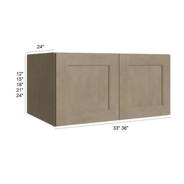 Manatee Gray  - RTA Refrigerator Wall Cabinet 36" x 24"