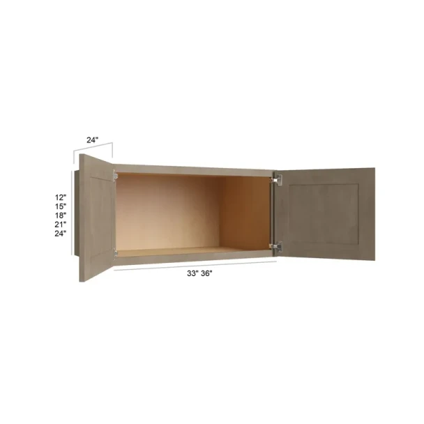 Manatee Gray  - RTA Refrigerator Wall Cabinet 36" x 24"