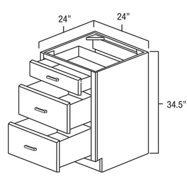 Drawer Base Cabinet 24" right view