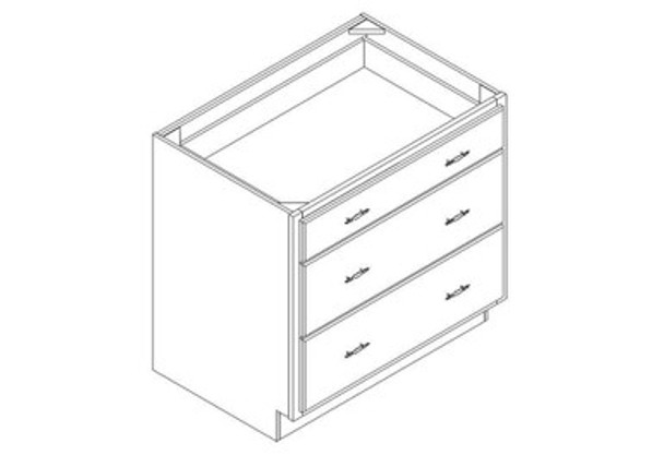 Drawer Base Cabinet 36" right view