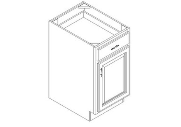 Base Cabinet 18" right view Base Cabinet 18" right view