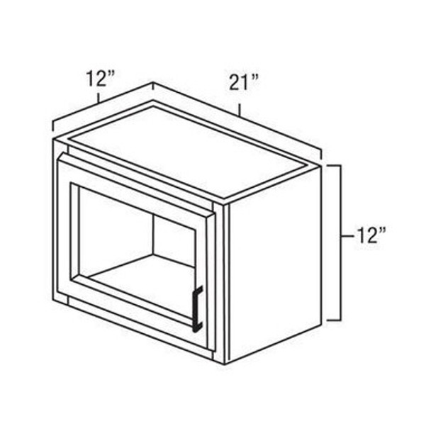 Plain Glass 21"X12". It Measures 21"Wx12"Dx12"H