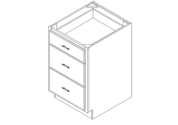 Drawer Base Cabinet 21" left view