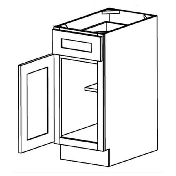 Smokehouse Hickory - RTA Vanity Base 15"