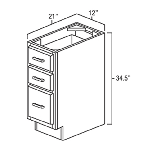 Vanity Drawer Base Cabinet 12"