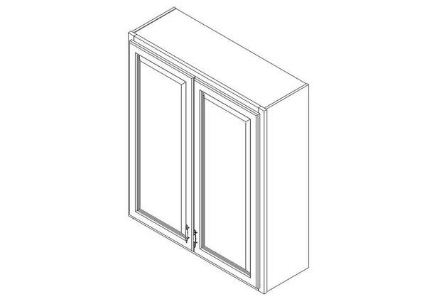 Wall Cabinet 33"X21". It Measures 33"Wx12"Dx21"H