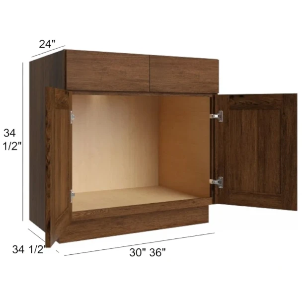 Smokehouse Hickory - RTA Sink Base Cabinet 33"
