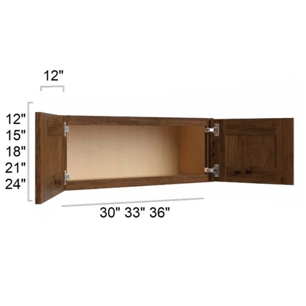 Smokehouse Hickory - RTA Bridge Wall Cabinet 36" x 15"