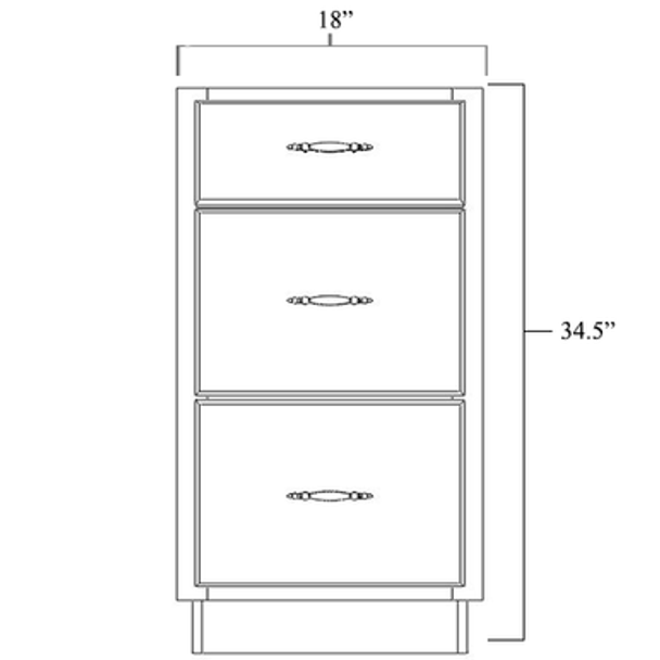 Drawer Base Cabinet 18"