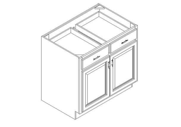 Base Cabinet 36" left view