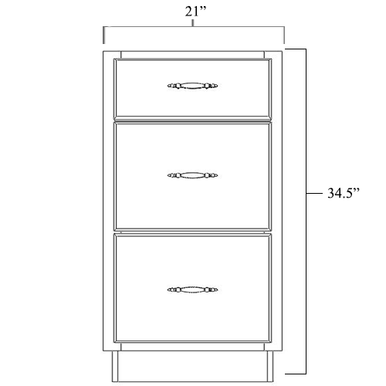 Drawer Base Cabinet 21"