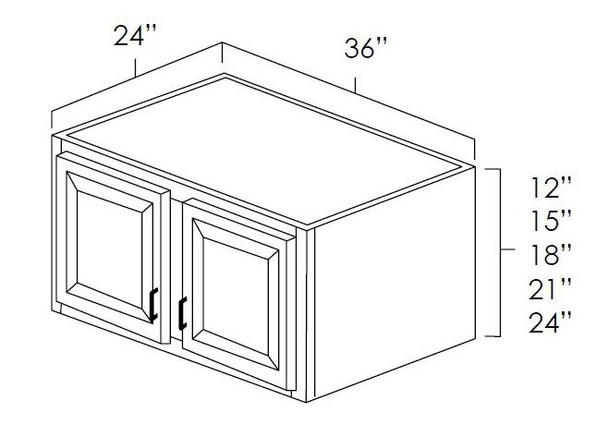 Whitetail Buck Shaker - RTA Refrigerator Wall Cabinet 36" x 12"