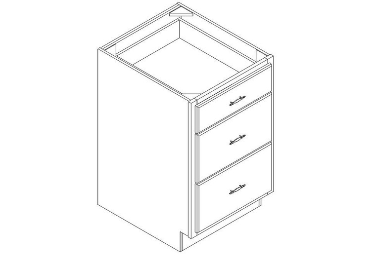 Drawer Base Cabinet 21" right view