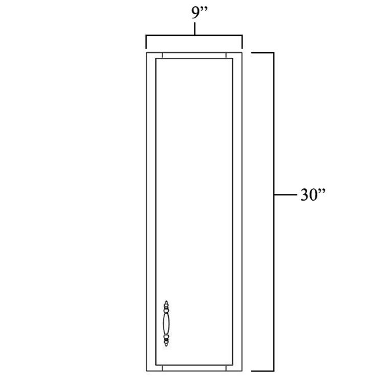 Wall Cabinet 09" x 30"