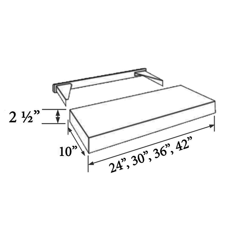 Floating shelf 36" wide