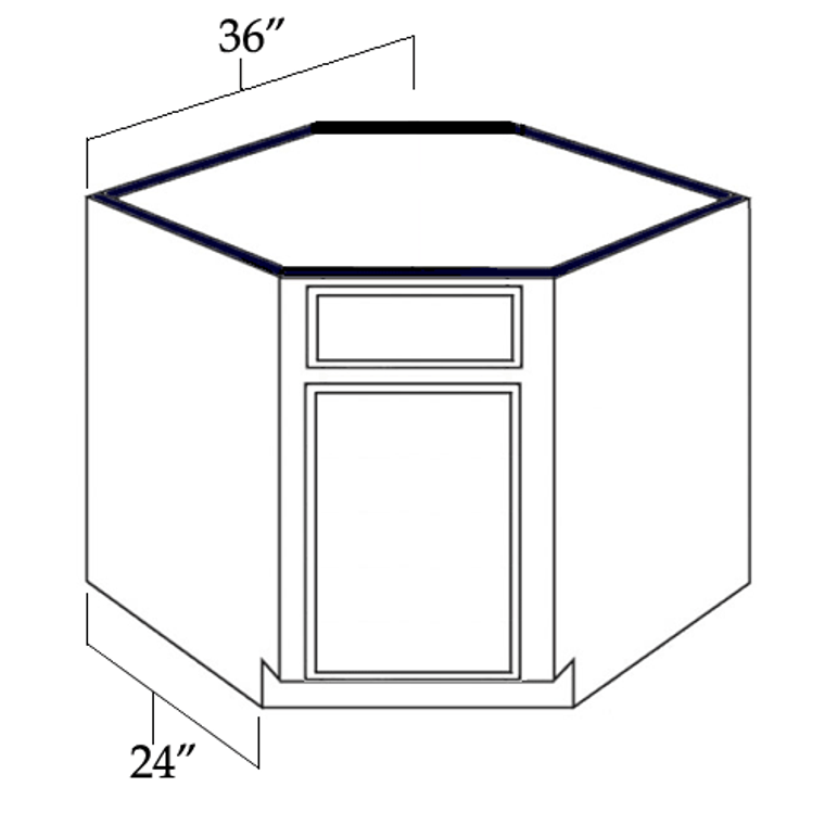 Diagonal Corner Sink Base Cabinet 36