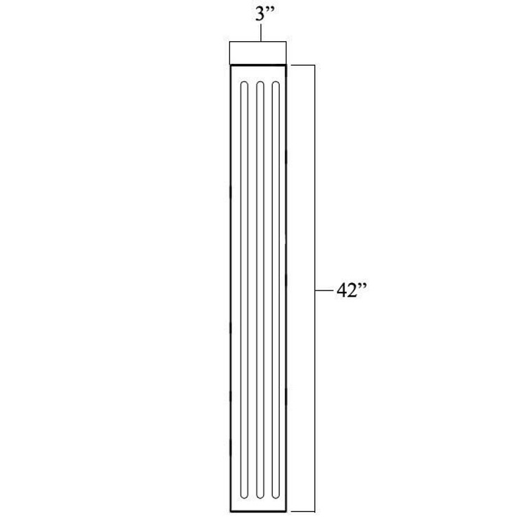 Wall Fluted Filler 342   It Measures 3"W X 42"H