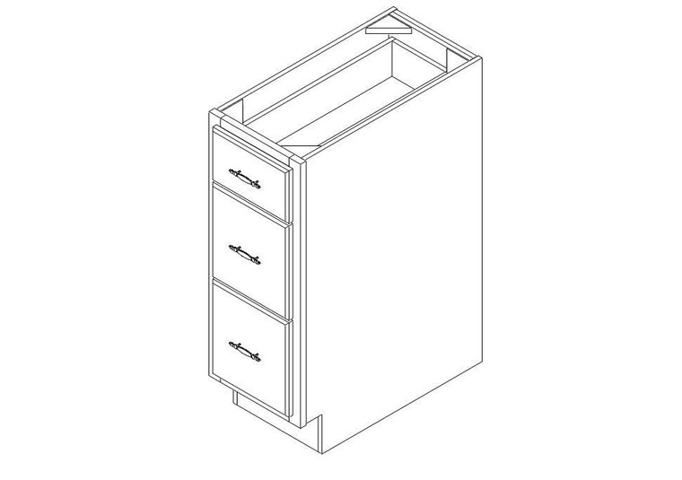 Drawer Base Cabinet 12" left view