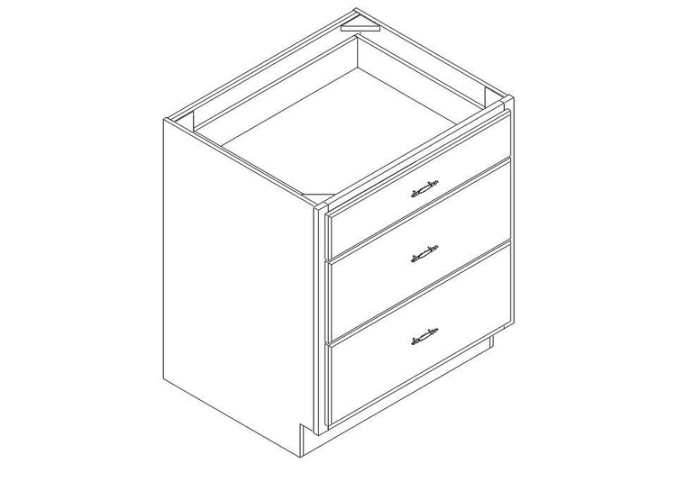 Drawer Base Cabinet 30" right view