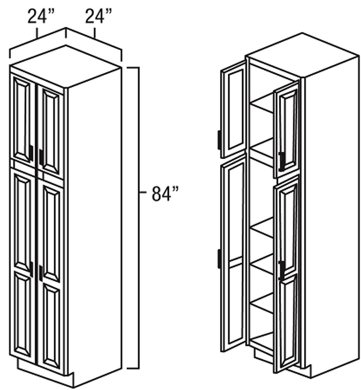 24" Wide Utility Cabinets