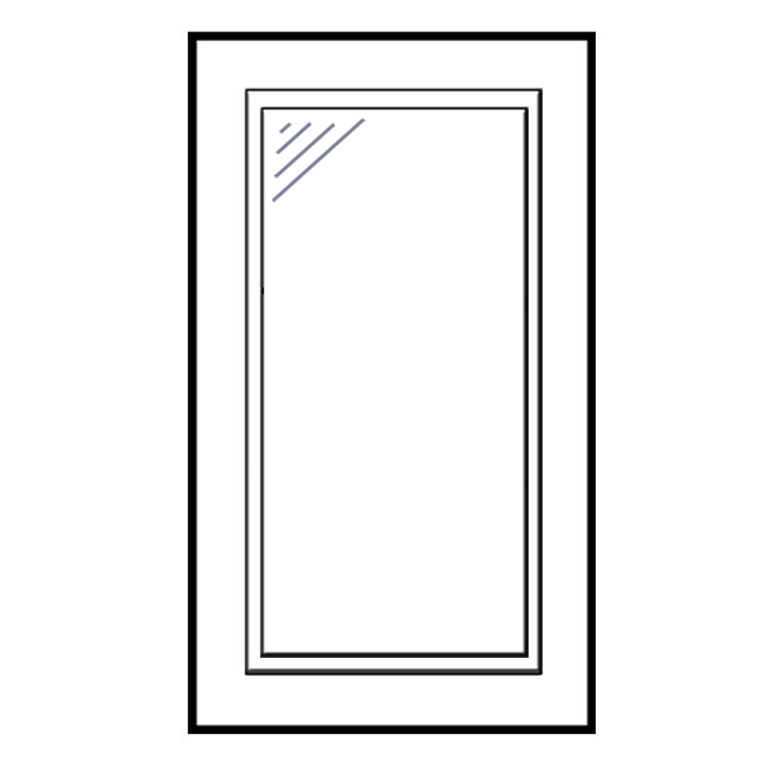 Plain Glass Diagonal Door 42