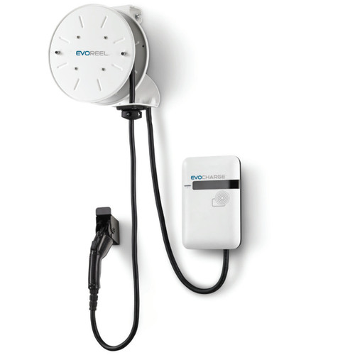 EvoCharge EVSE 24A Level 2 Open-Access EV Charging Station w/EvoReel