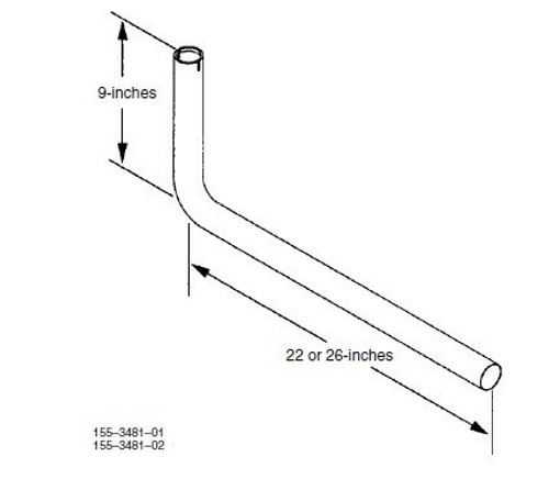 Cummins Onan 155-3481-02 26 Exhaust Tube Kit