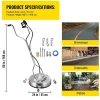 24-Inch Stainless Steel Surface Cleaner – Four Castors – configuration reference